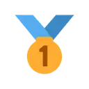 1st place medal cartoon animated emoji