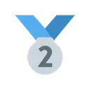 2nd place medal cartoon animated emoji