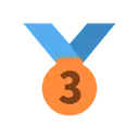3rd place medal cartoon animated emoji
