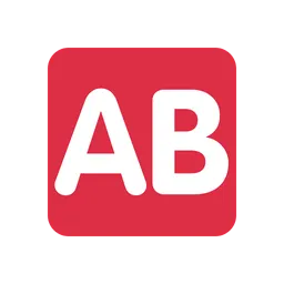 AB button (blood type) animated emoji