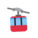 Aerial tramway cartoon animated emoji