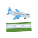 Airplane arrival cartoon animated emoji