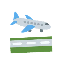 Airplane arrival animated emoji
