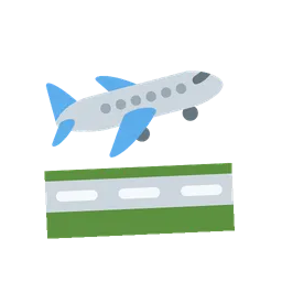 Airplane departure animated emoji