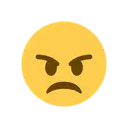 Angry face cartoon animated emoji