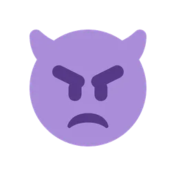 Angry face with horns animated emoji