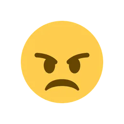 Angry face animated emoji