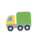 Articulated lorry cartoon animated emoji