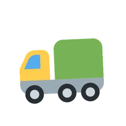 Articulated lorry animated emoji