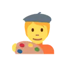 Artist cartoon animated emoji
