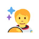 Astronaut cartoon animated emoji