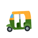 Auto rickshaw cartoon animated emoji