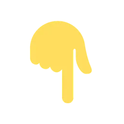 Backhand index pointing down animated emoji