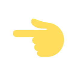 Backhand index pointing left animated emoji