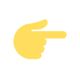 Backhand index pointing right animated emoji