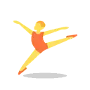 Ballet dancer cartoon animated emoji