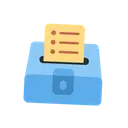Ballot box with ballot cartoon animated emoji