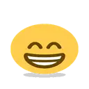 Beaming face with smiling eyes cartoon animated emoji