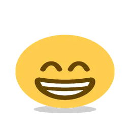 Beaming face with smiling eyes animated emoji