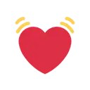 Beating heart cartoon animated emoji