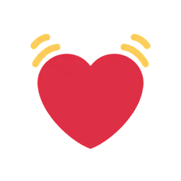 Beating heart animated emoji