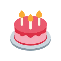 Birthday cake animated emoji