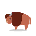 Bison cartoon animated emoji