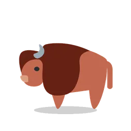 Bison animated emoji