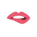 Biting lip cartoon animated emoji