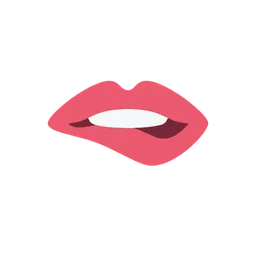 Biting lip animated emoji