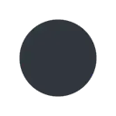 Black circle cartoon animated emoji