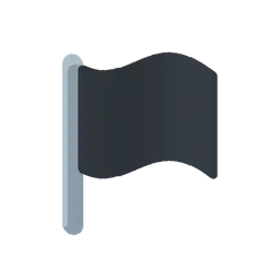 Black flag animated emoji