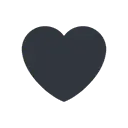 Black heart cartoon animated emoji