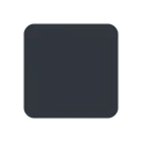 Black large square cartoon animated emoji