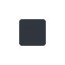 Black medium-small square cartoon animated emoji