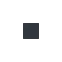 Black small square cartoon animated emoji