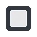 Black square button cartoon animated emoji