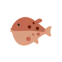 Blowfish cartoon animated emoji