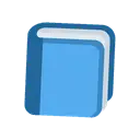 Blue book cartoon animated emoji