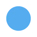 Blue circle cartoon animated emoji