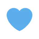 Blue heart cartoon animated emoji