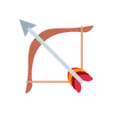 Bow and arrow cartoon animated emoji