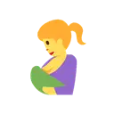 Breast-feeding cartoon animated emoji