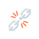 Broken chain cartoon animated emoji