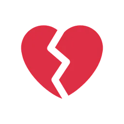 Broken heart animated emoji