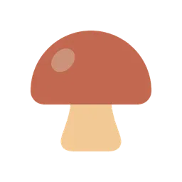 Brown mushroom animated emoji