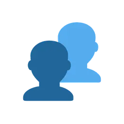 Busts in silhouette animated emoji