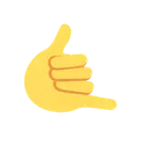 Call me hand cartoon animated emoji
