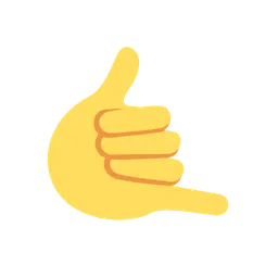 Call me hand animated emoji