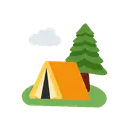 Camping cartoon animated emoji
